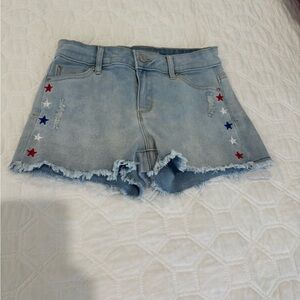 Tractr Light Blue Jean Shorts with Star Details